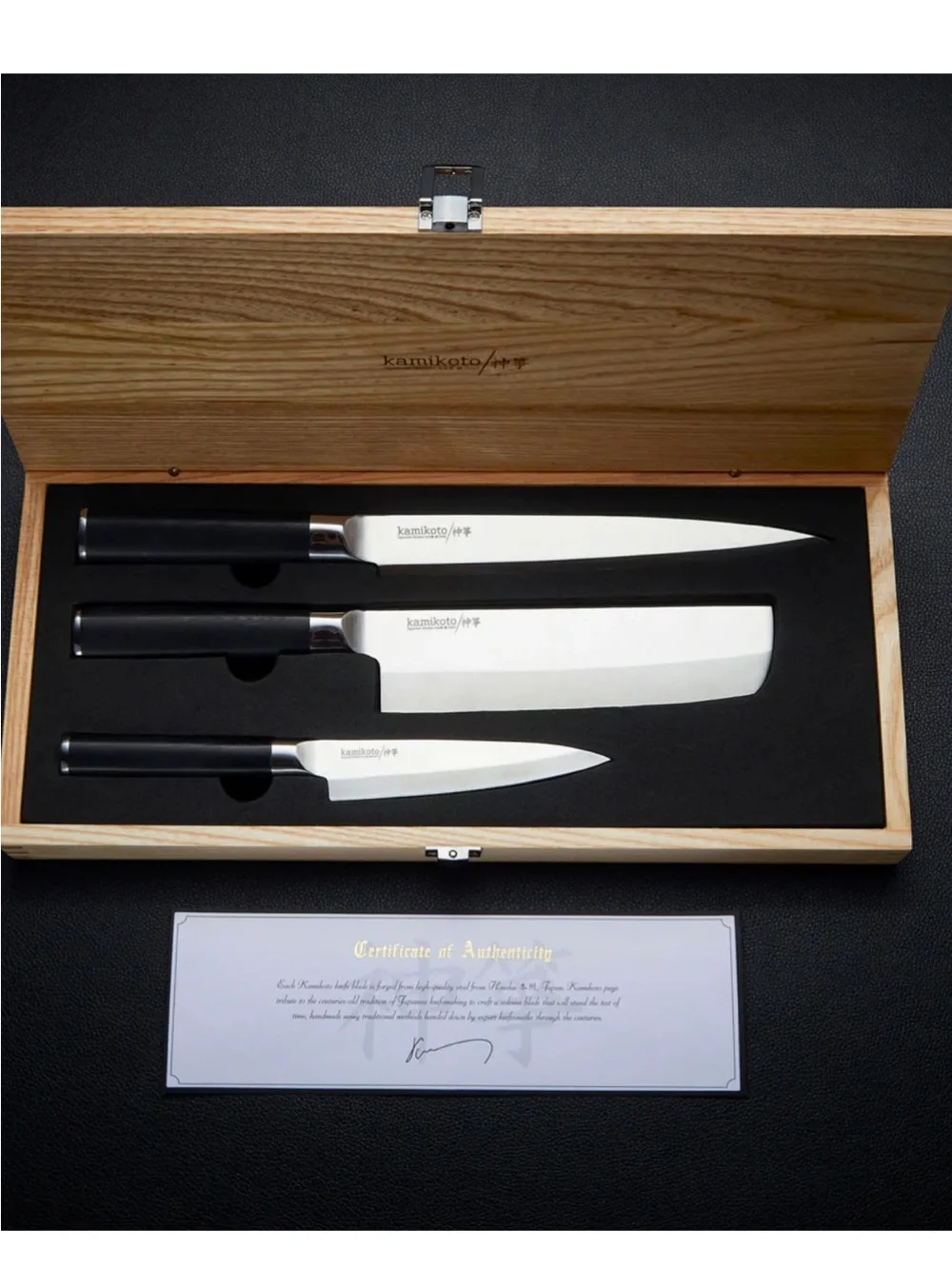 Kamik Black Handle Knife Set - Premium Kitchen Cutlery